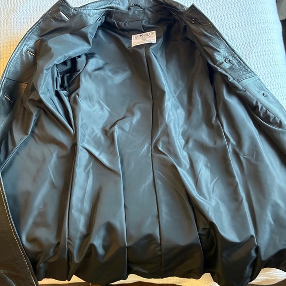 VTG 70s Suburban Internat'l Leather Coat Black Small Western Cowgirl Country - Picture 12 of 16